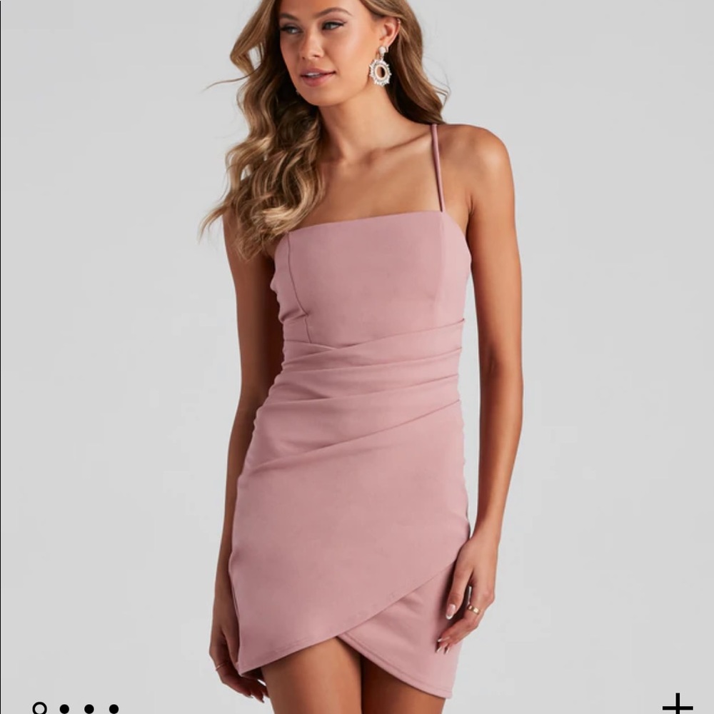 light pink minidress